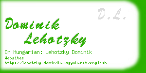 dominik lehotzky business card